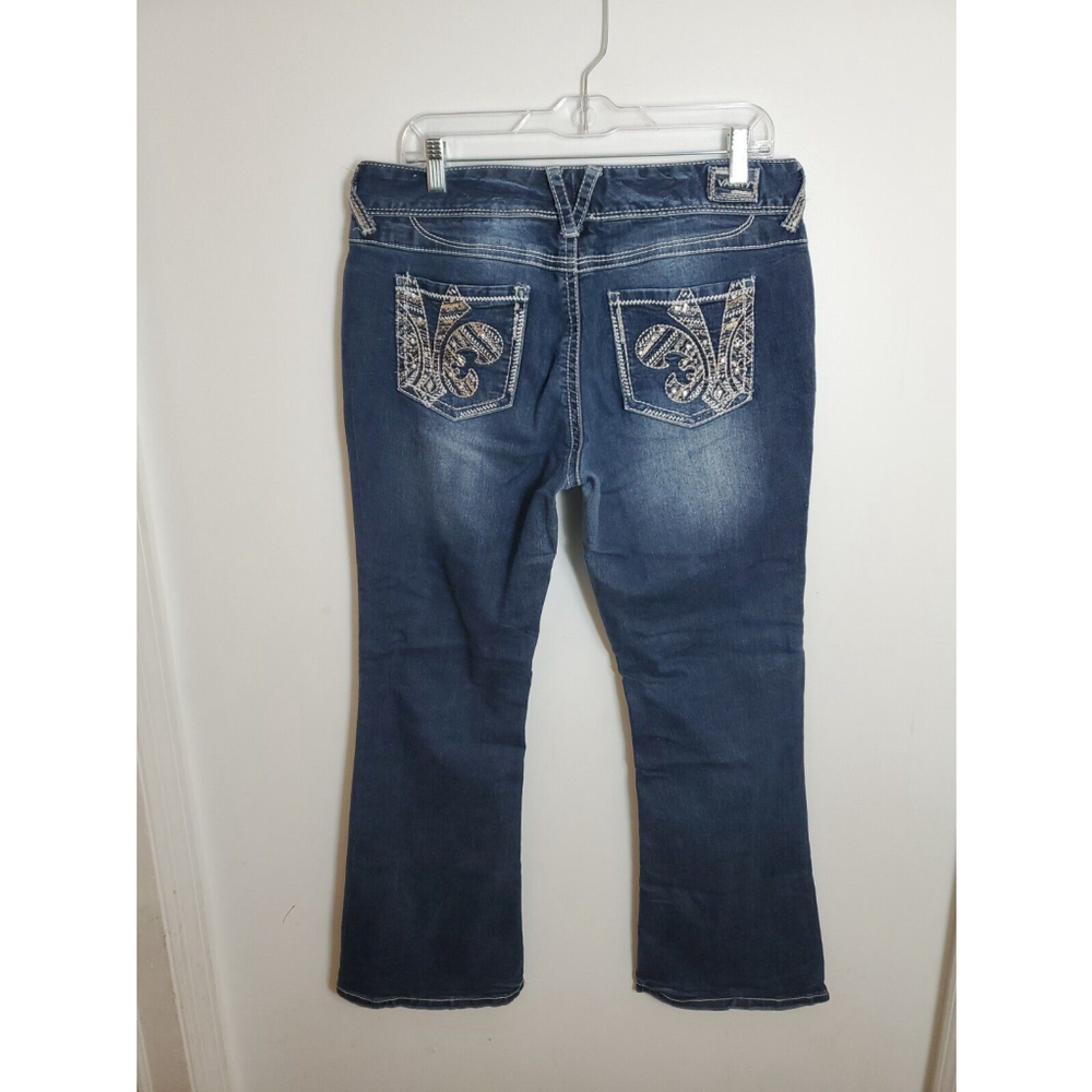 Premium Vanity Collection Jeans Women's 31 × 31 Curvy Flare Bling Pockets
